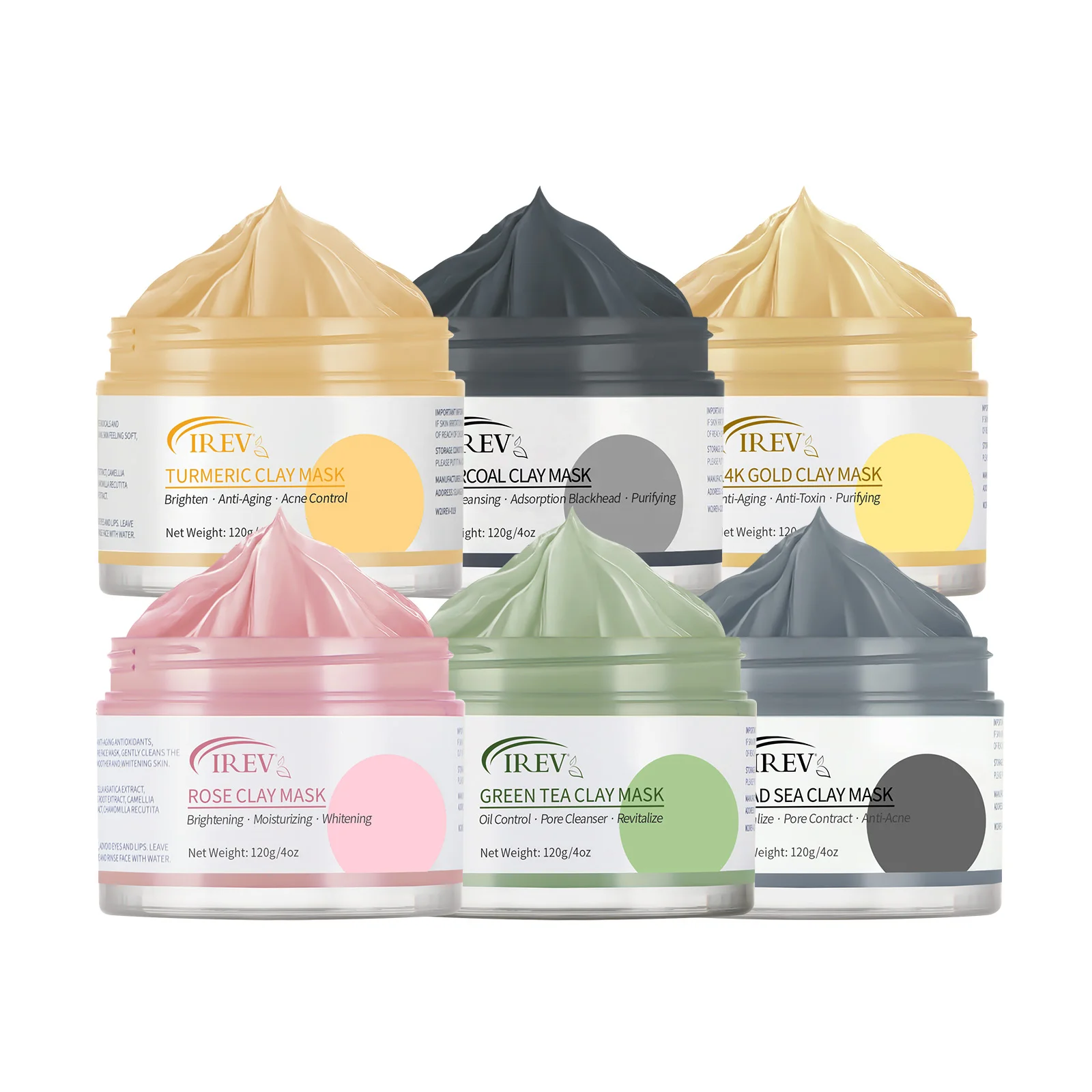 Устройство цифровой индикации частная этикетка по уходу за кожей натуральный пилинг шелушиться зеленая глина, Смягчающая маска для ухода за кожей лица 24K куркума черного уголя с грязевая маска из Мертвого моря