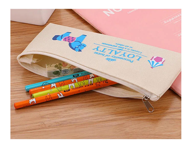 Wholesale Multi-color Cheap Price Factory Direct Sale Creative Cartoon Cute Oxford Pencil Case