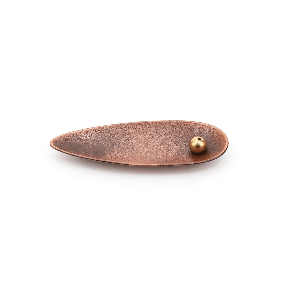 Maxery Unique Zinc Alloy Incense Holder Antique Bronze Incense Burner With Ash Plate Cute Incense Stick Holder For Yoga Room