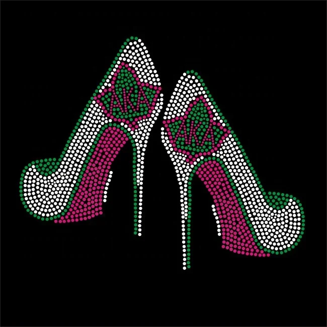 Bling AKA 1908 hotfix rhinestones heat transfers motif for T-shirts and hoodies