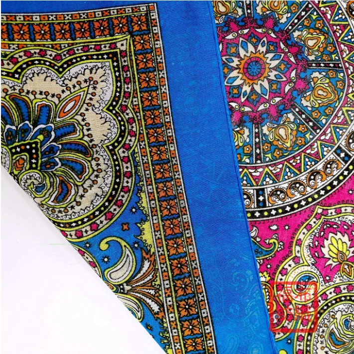High quality cotton multifunctional bandana stock Solid color printed bandana linen cotton chef bandana