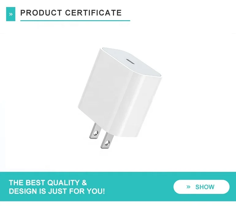 Зарядное устройство pd 18 Вт зарядное usb c для телефона быстрое type-c адаптер