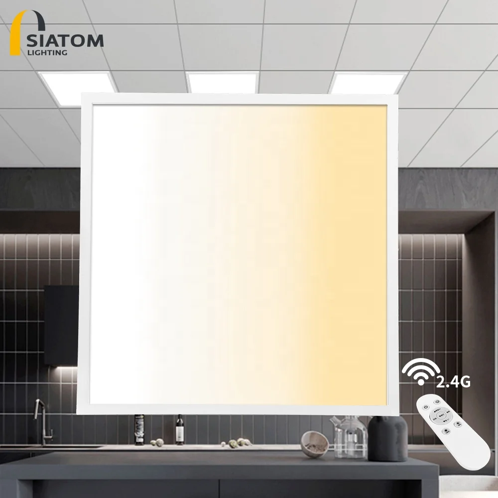 Remote Control Ultra Slim Ceiling Lights Dimmable 600x600 Led Recessed Panel Light