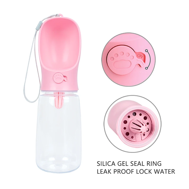 Manufacturer wholesale cheap filter portable dog pet water bottle for outdoor use