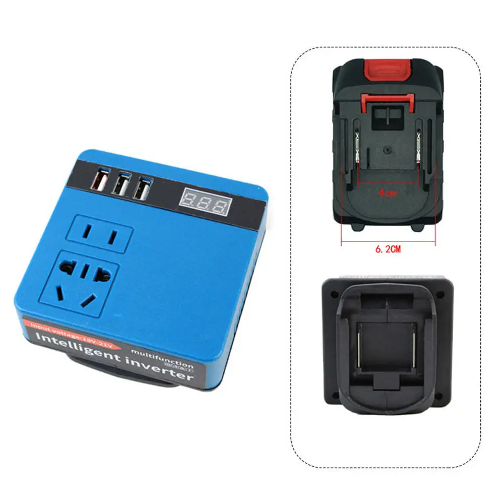 Portable Rechargeable Lithium Battery Inverter DC-AV Converter Power Tools for Outdoor Operation