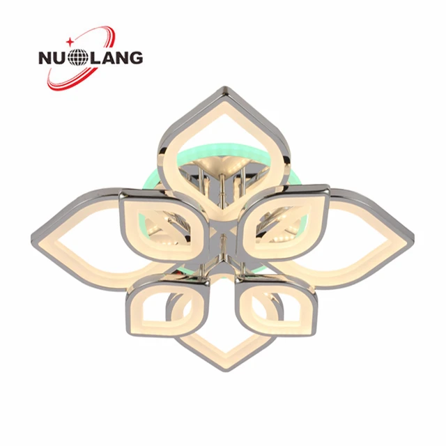 2.4g Dimmable Remote Control RGB Color Chrome Color Chandelier LED Flower