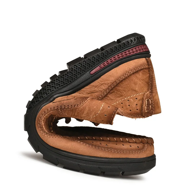 Заводская оптовая продажа, коричневая удобная мужская повседневная обувь из искусственной кожи на заказ