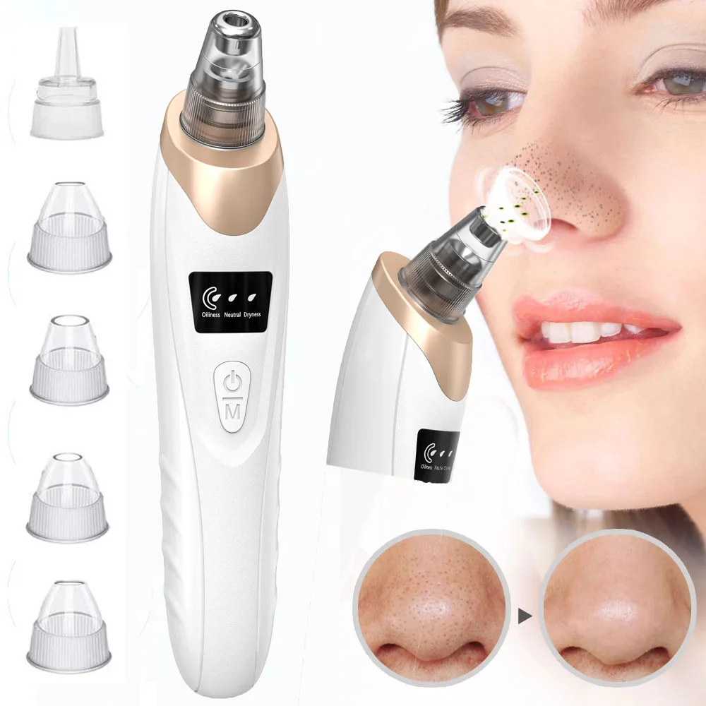 5 in 1 Facial Comedo Acne Remover Extractor Deep Cleansing Electric Nose Cleaner Tool Vacuum Blackhead Remover