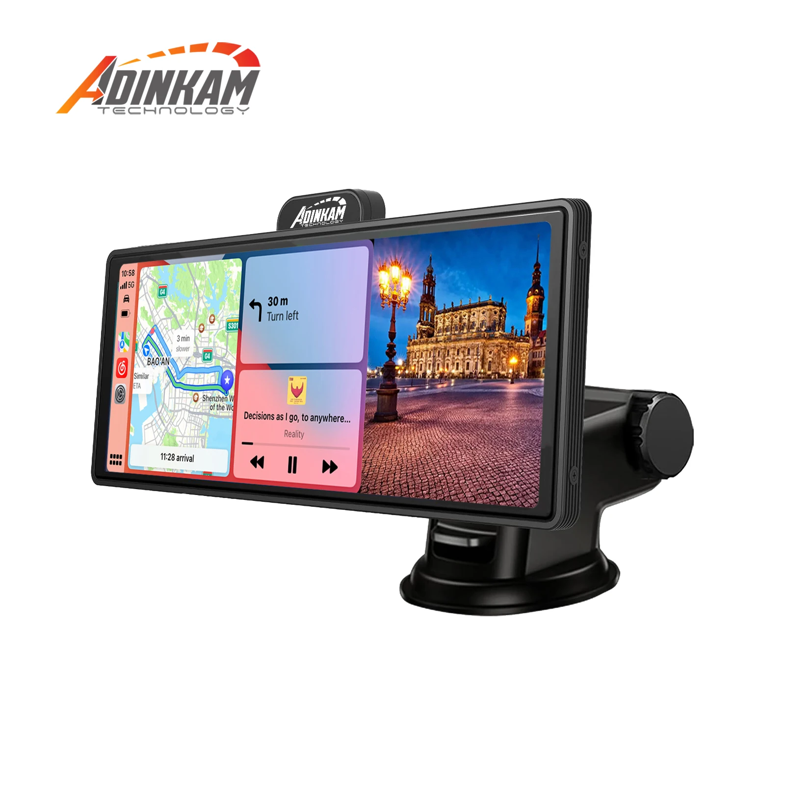 ADINKAM V30S 10.26 Inch Screen 4K Universal Wireless Carplay Android Auto Dashboard ADAS Airplay Miracast 3 Audios Car Stereo