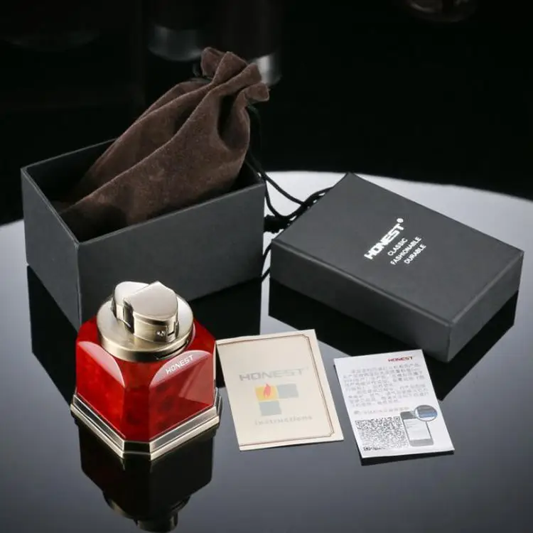 NEW Four hole direct punch metal inflatable lighter  welding torch Windproof boutique fragrant cigar Torch lighter