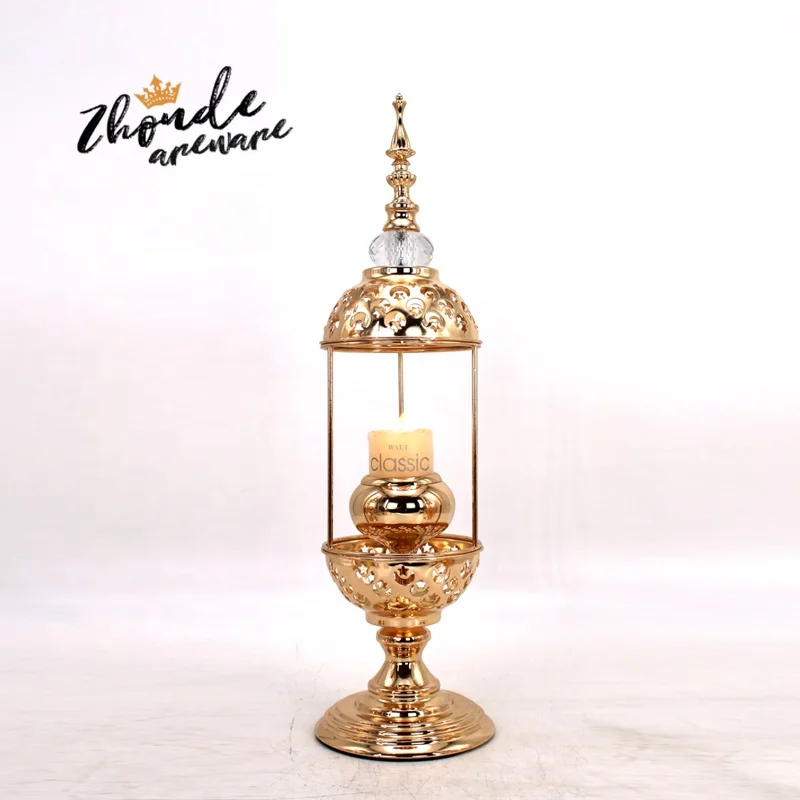 factory golden candle holder metal wedding candle stand holder for home ornaments wholesale