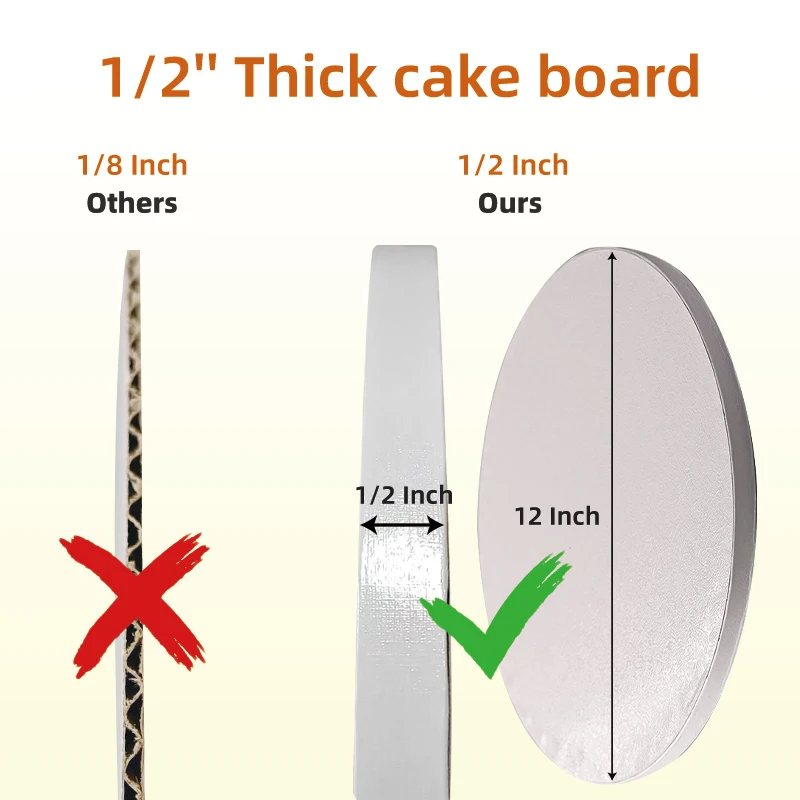 Wholesale Gold Printed Cake Drum Board Smooth Edges round Corrugated Paper for Food Use