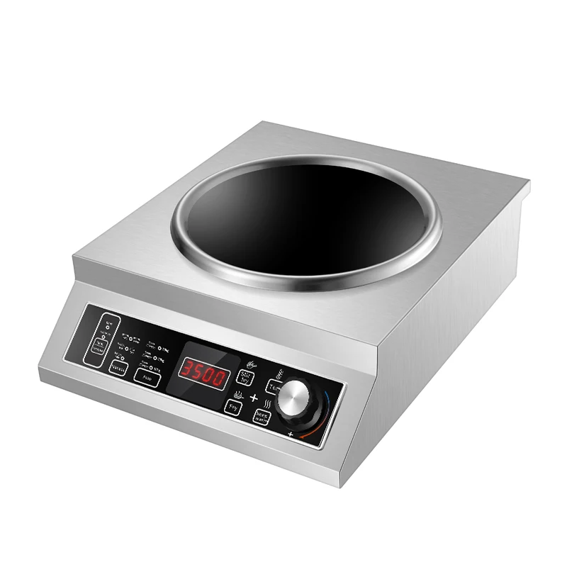 Table top 3500W high-power wok Concave commercial induction cooker buit-in wok stove burner 220v high quality