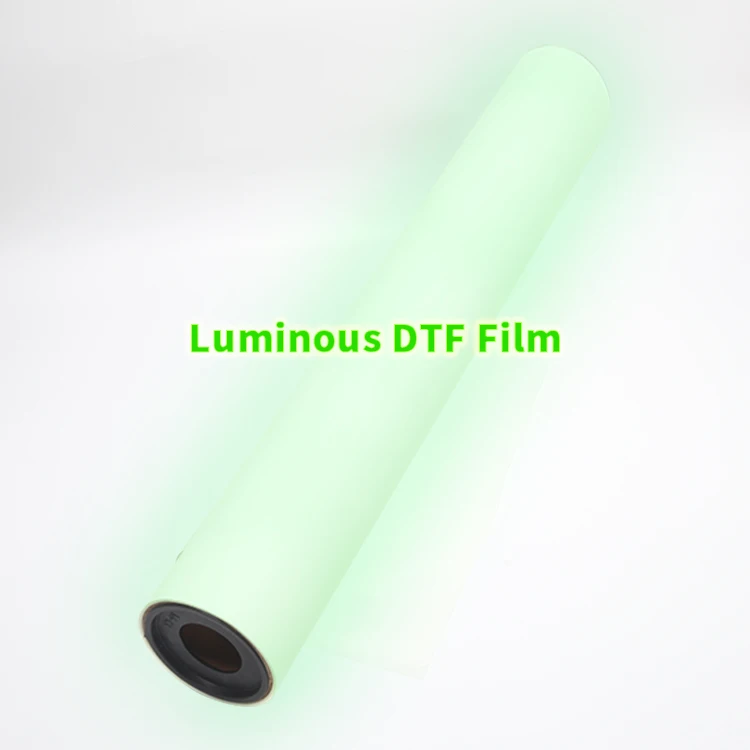 Goosam New Arrival Heat Transfer Luminous DTF Film 30cm 60cm 100m Roll Glow in the Dark DTF PET Film for Shoes T Shirt Printing