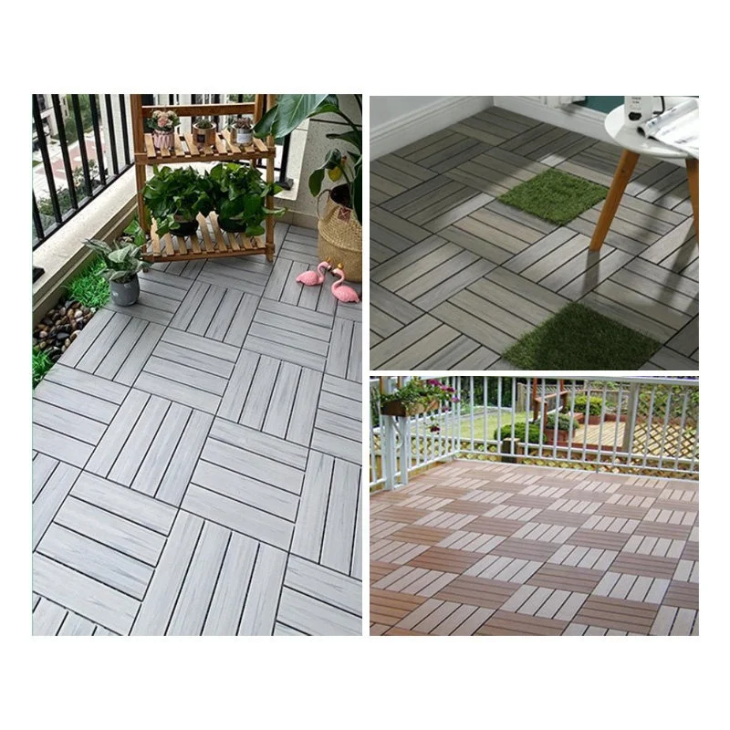 30x30 patio composite backyard wood outdoor flooring WPC DIY interlocking Decking Tile