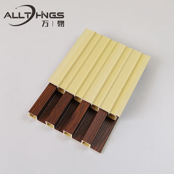 Durable WPC wooden grain indoor Decor Cladding modern fluted Board Bamboo Fibre wpc Wall Panels