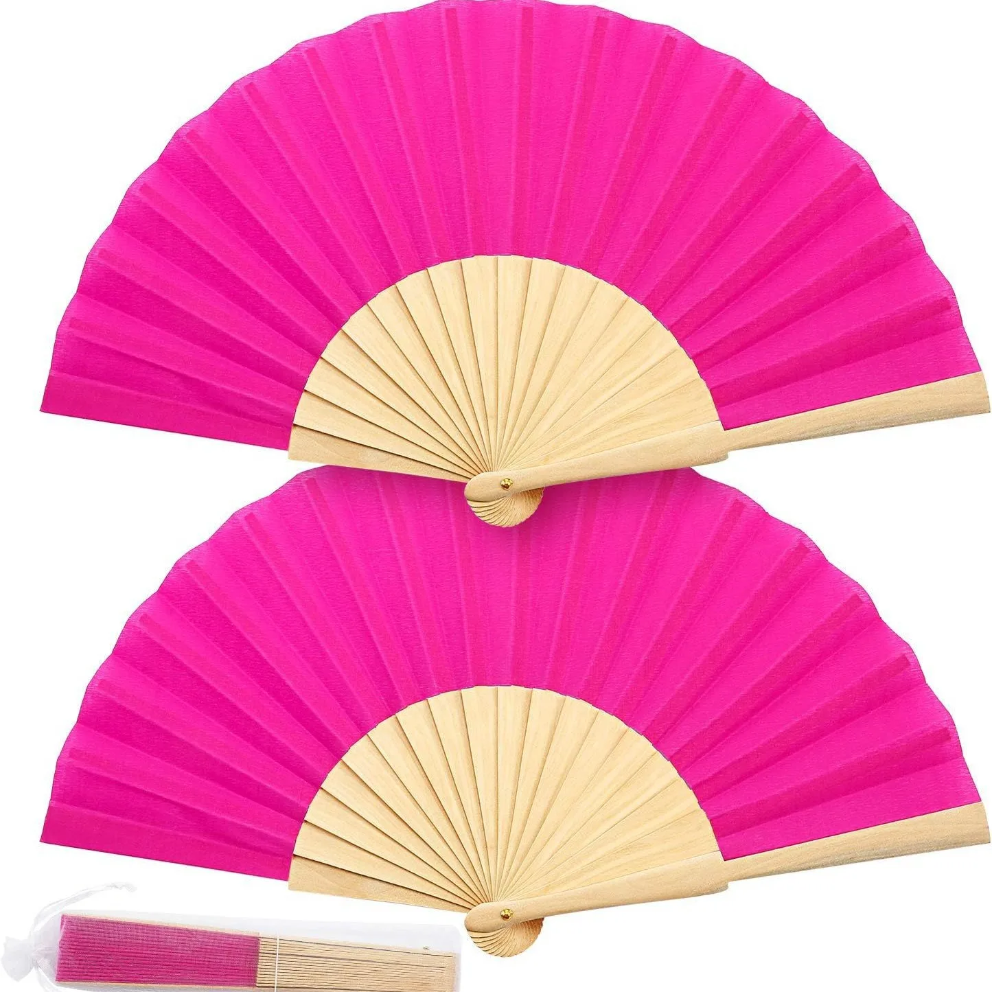 Custom Printed Nature Wooden Hand Held Fan Foldable Wood Spanish Solid Color Hand Fan