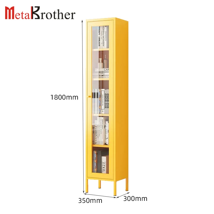 School Library Steel Storage Cabinets Metal Book Cabinet Steel Glass Door Storage Cabinet