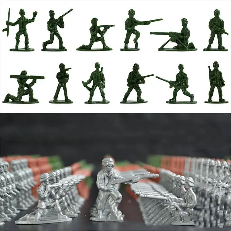 3cm Army Troop Figure Battle War DIY Scene Model Children Kids Toy Figures Adult Funny Collection Plastic