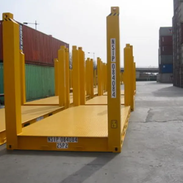 CSC Certified Custom Color Logo Corten Steel Fixed Corner Post 20ft 20 ft Flat Rack Container for Sale