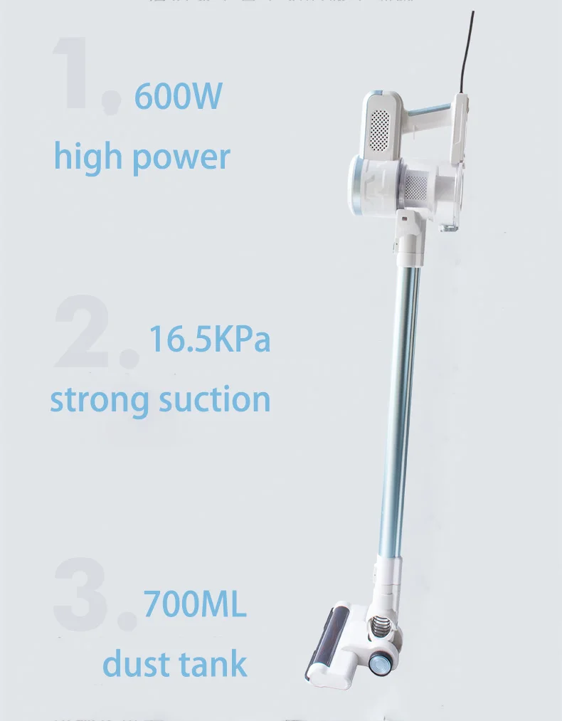 16.5kpa Strong Suction 3M Corded Stick Vacuum Cleaner Household 2 In 1 Light Hepa Filter Hardwood Vacuum Cleaner