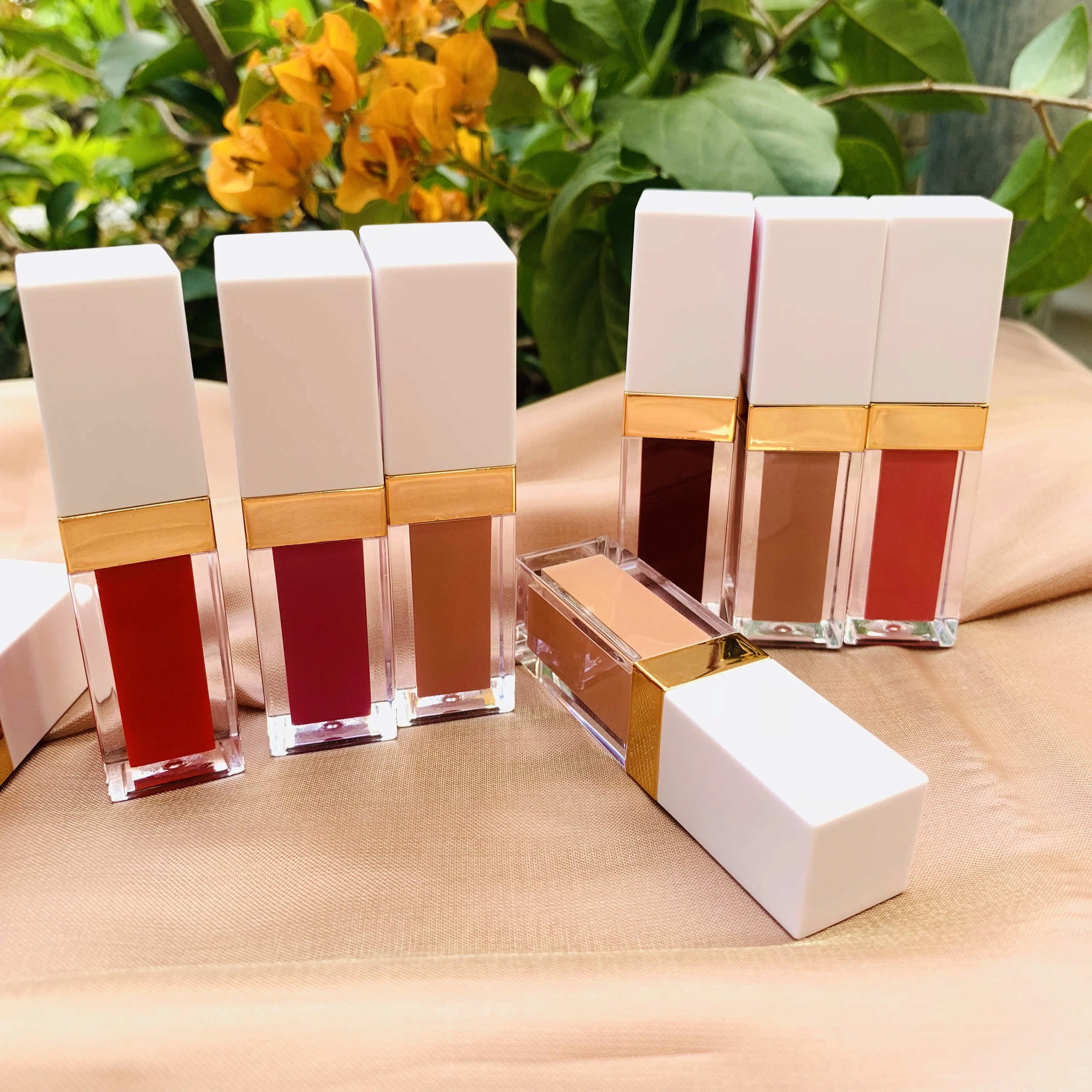 2021Christmas make-up matte lipstick set lipgloss long lasting private label make your own lipstick