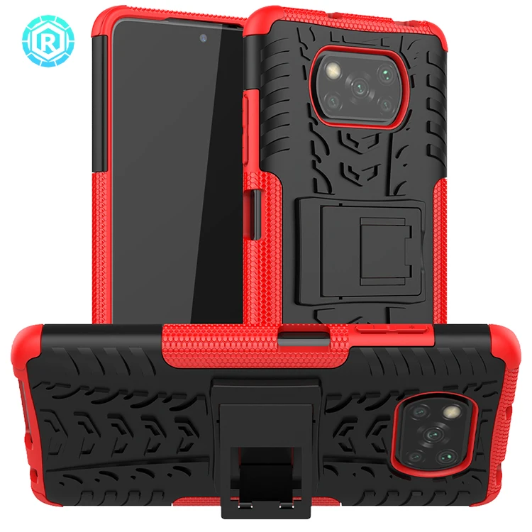 mobile phone accessories factory in china armor Rugged Armor back cover For Xiaomi Poco X3 Case