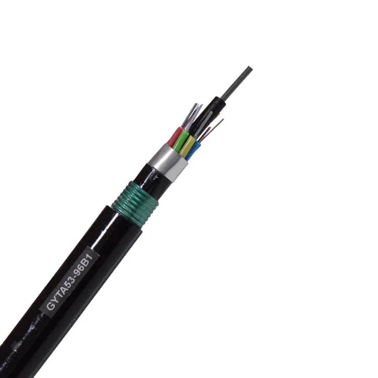 Outdoor underground G652D single mode armoured optical fiber cable Fibre optic cable GYTA GYTS cable fiber optic