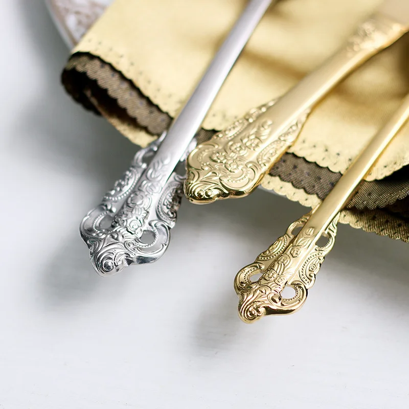 High Quality Flatware Set Stainless Steel Gold Spoon Fork Knife Restaurant Hotel Cutlery