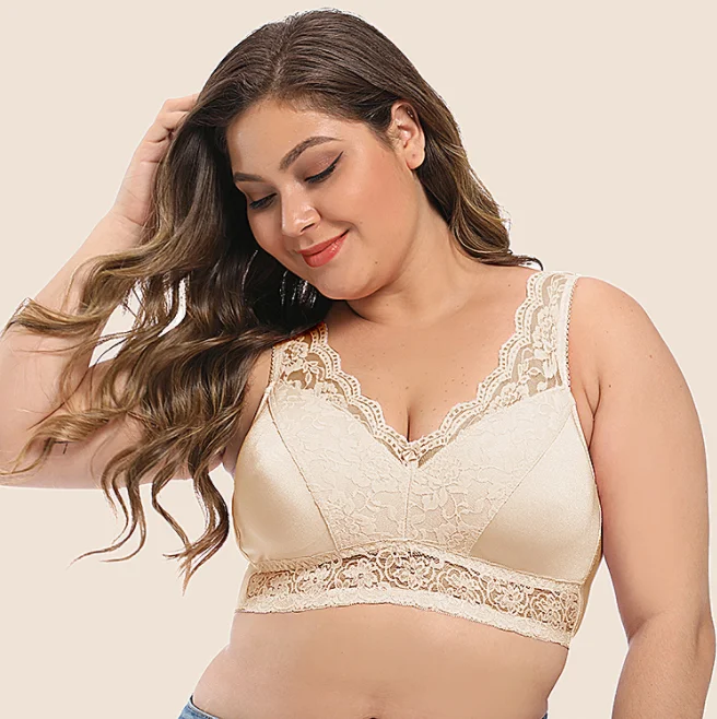 Plus Size Bra Flwear Undwomenesexy Chineseas Full Coverage Lace Push up Braderwear Tobrasa Womens Ladies Woven Standard Adults