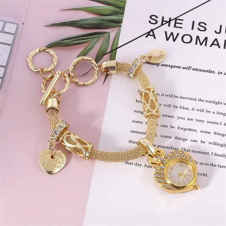 New Arrival! Watch women gold & Watches ladies fashion diamond women bracelet watch