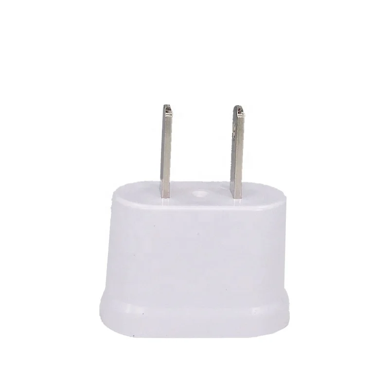 US Adapter Plug EU to US Flat Wall Plug Adapter Charge Outlet Sockets 2 Flat Pin To 2 Round Adapter Plug