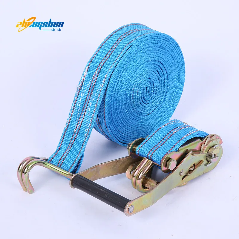 factory polyurethane rubber strap with buckle belt car truck steel belt ratchet tie down strap motorcycle ratchet strap s-hooks