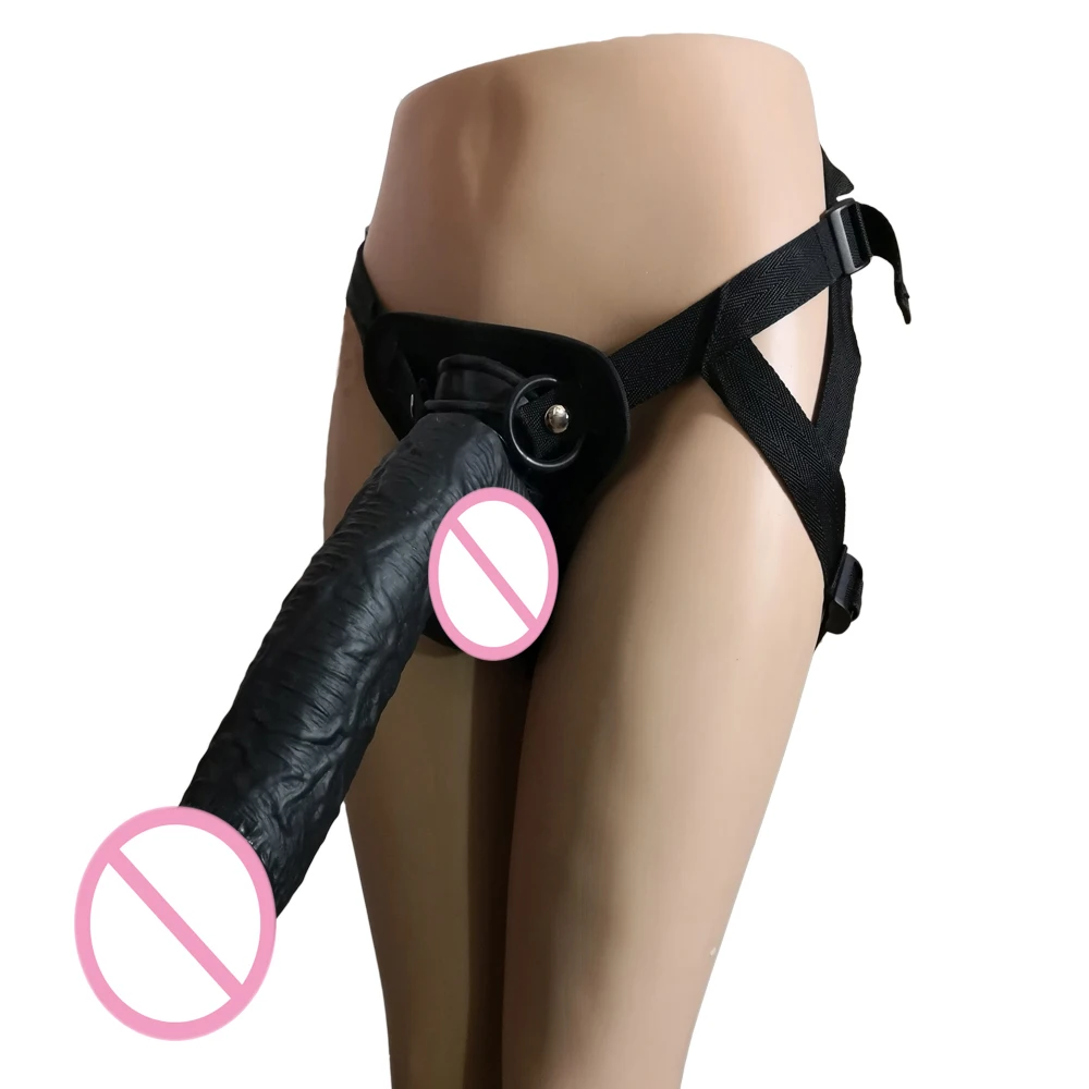 Sucker belt harness lesbian dildo panties/dildo for