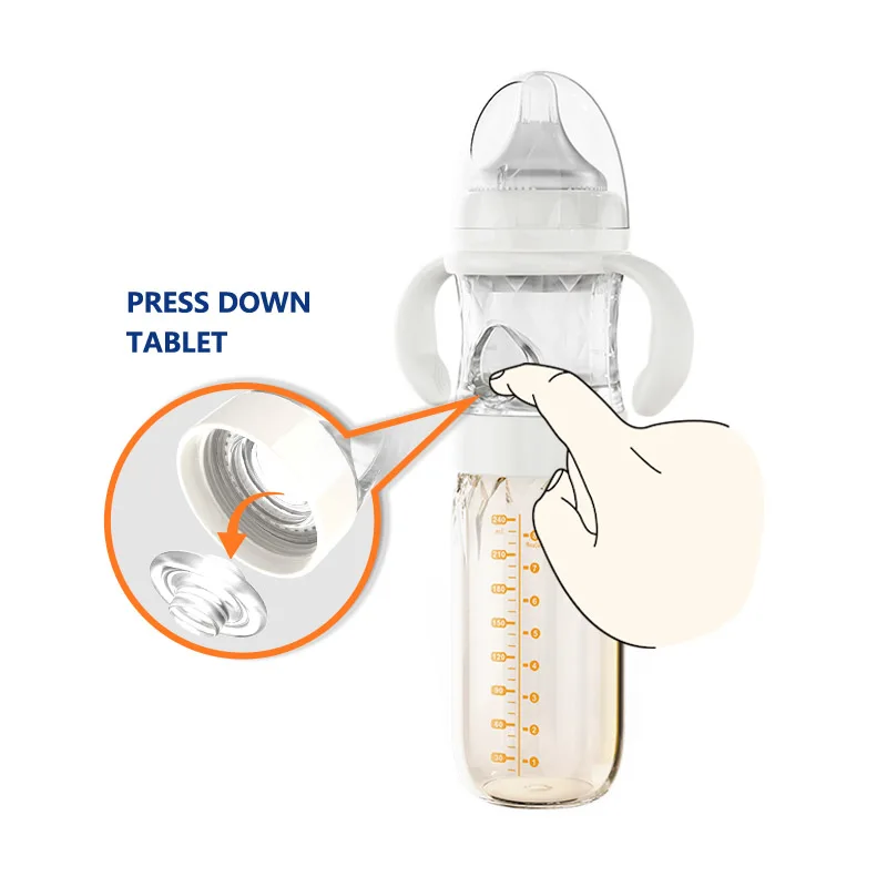 RTS Wholesale supplies portable bpa free milk powder dispenser 240ml feeding ppsu baby bottle