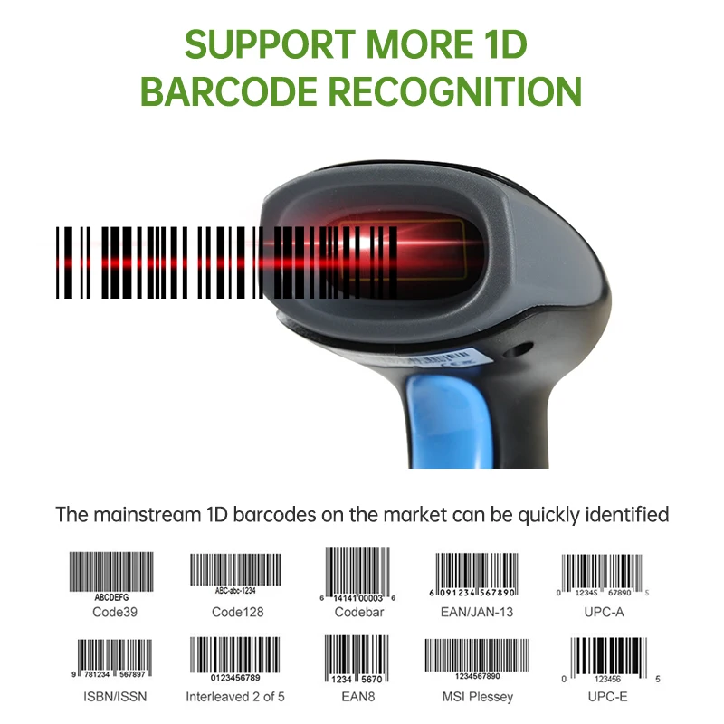 Barcode Scanning 1D Wired Barcode Scanner Handheld Laser Scanners Price Bar Code Reader