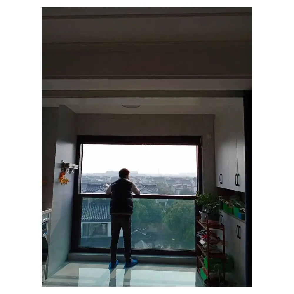 Colored Glass Window Custom Aluminum Windows Profile Oxidation Double Hung Window