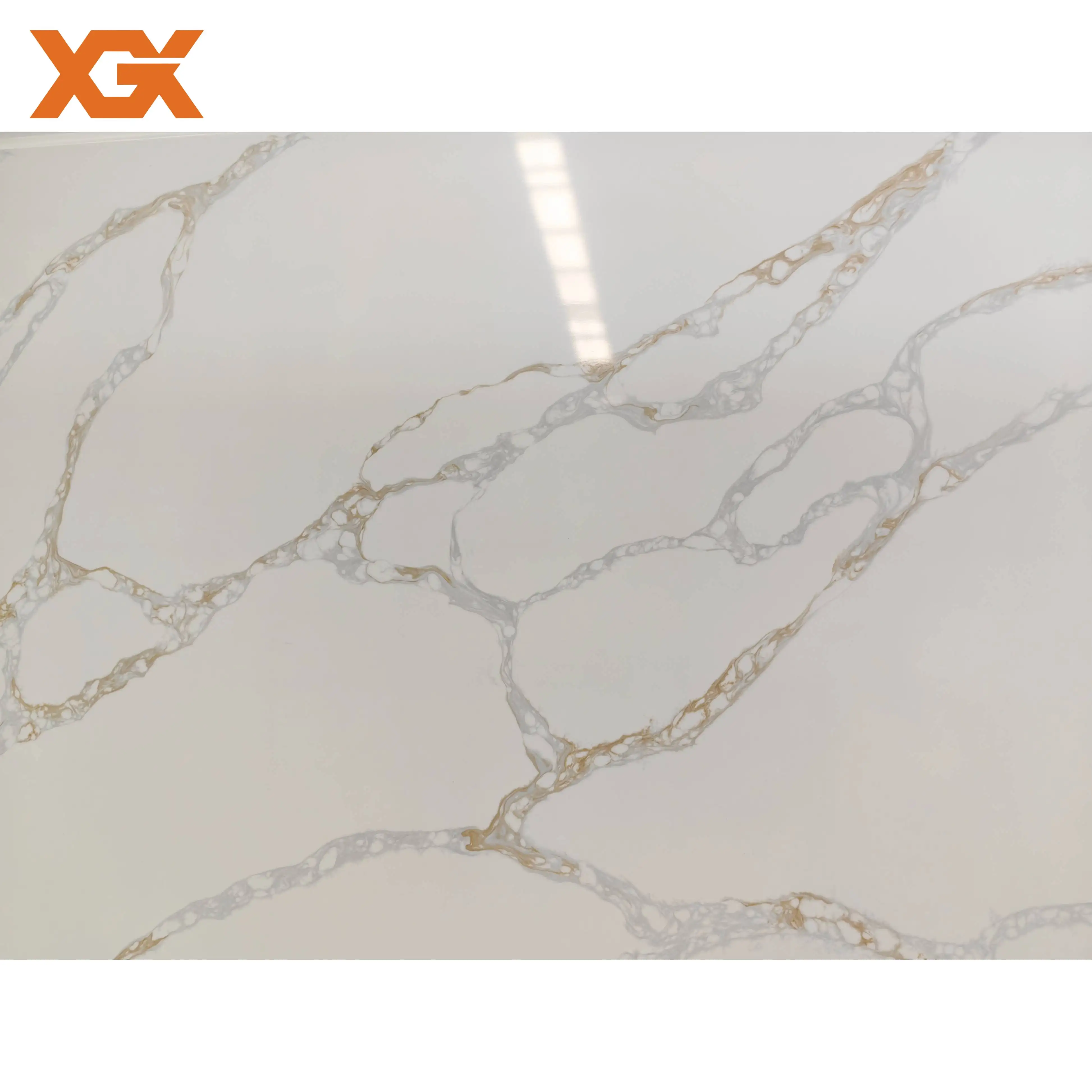 Quartz Stone Calcatta Gold Wholesale White Quartz Countertop Artificial Stone