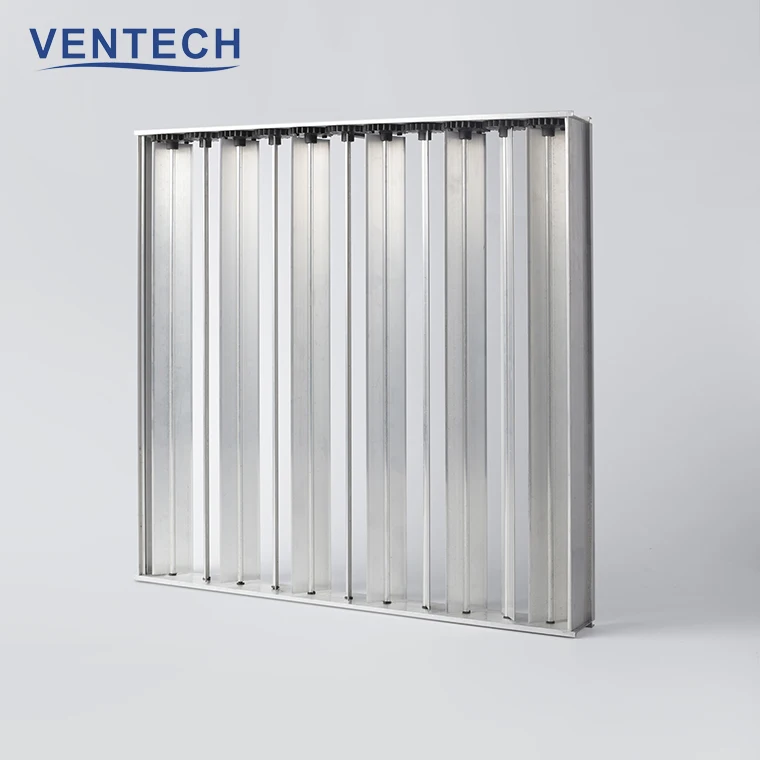 Ventilation aluminum opposed blade damper square 4 way diffuser gear damper