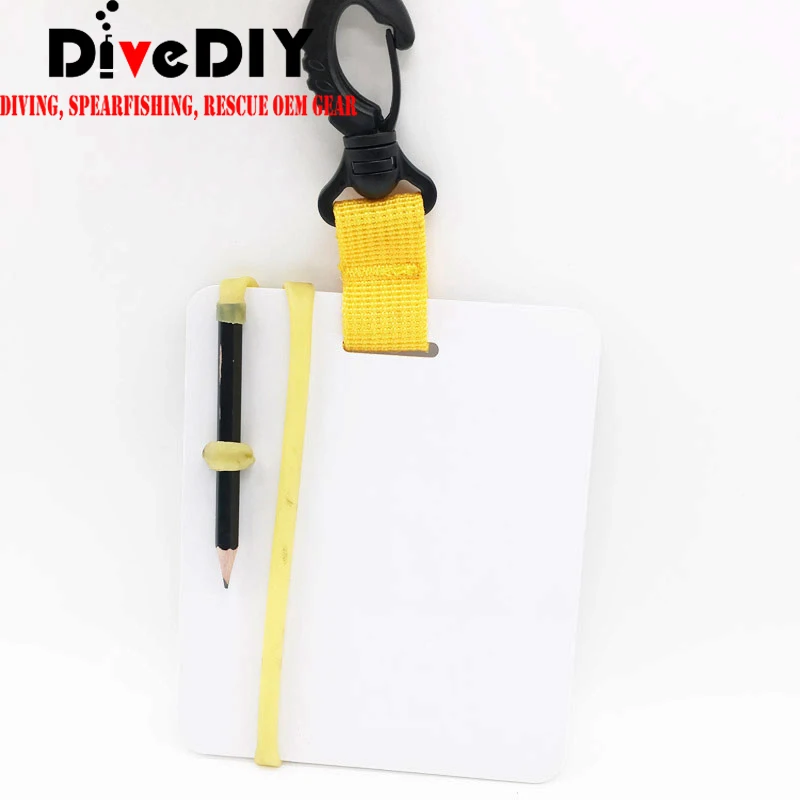 classic diving slate with single clip for scuba diver record and communicate under water