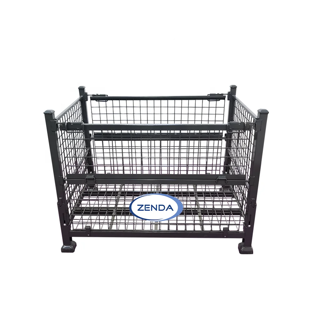 Galvanizing 1500kg Load Bearing Stackable Cage Stillage Metal Pallet Steel Rack Cage