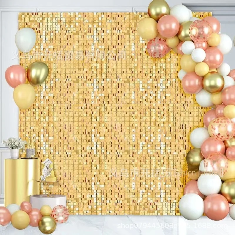 30*30cm Sequin Stage for Wedding Background Wall Cross-Border Bright Square Translucent Plate Frame Party Decorations