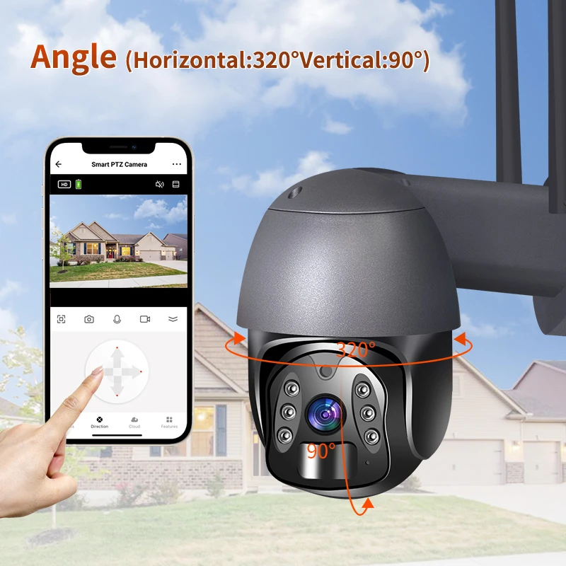 JQG-2 factory directly waterproof wireless tuya app two-way voice 1080P outdoor night vision solar 4G camera Europe