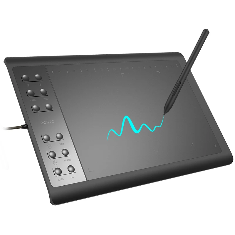 Custom 10 Inch Animation 8192 Level Kids Express Keys Wireless Battery Free Stylus Pen Pad Graphics Drawing Tablet