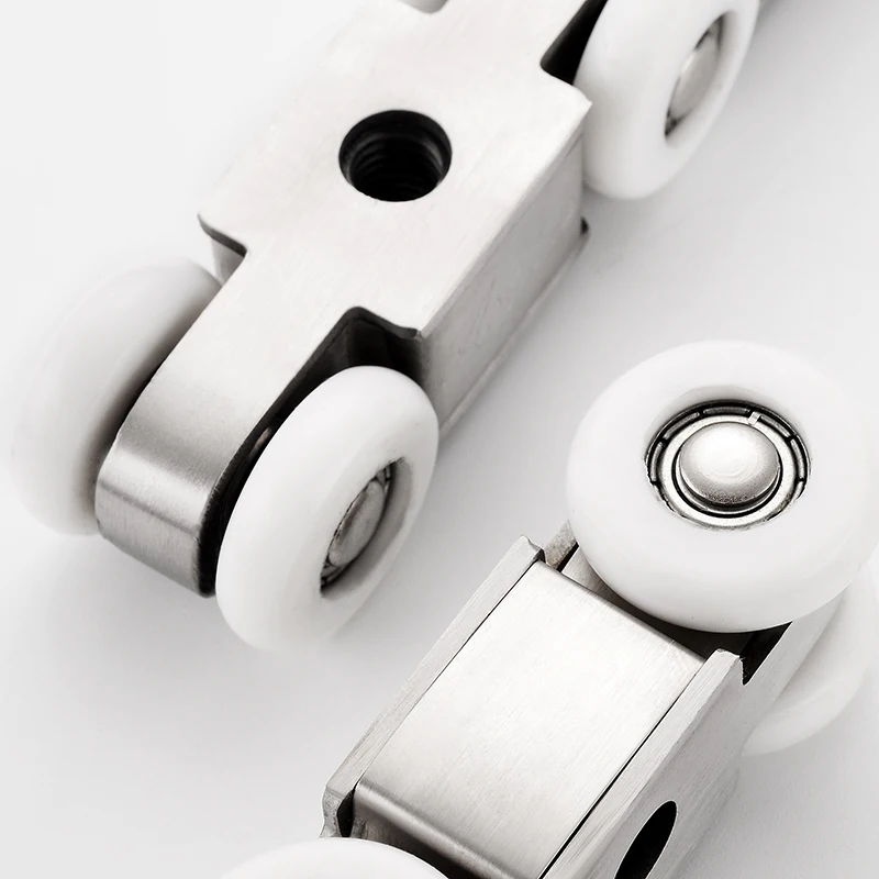 Stainless steel heavy bearing aluminum alloy sliding door track hardware kit, suspension guide rail roller