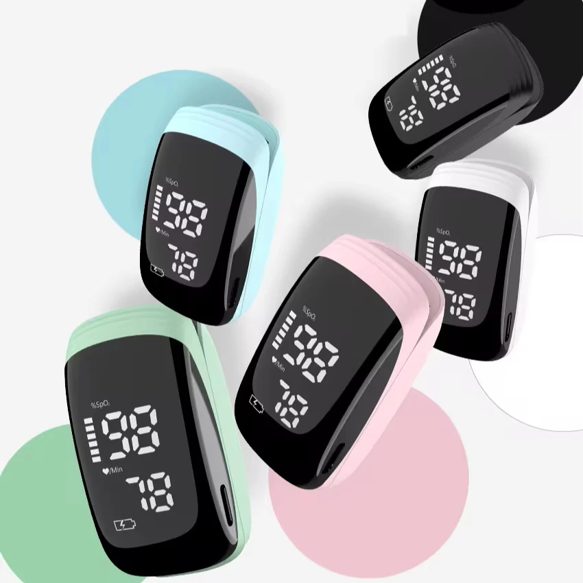 Oxygen Meter Finger Pulse Oximeter, Fingertip Blood Oxygen Saturation with Pulse Monitor Rechargeable, Accurate Fast Reading