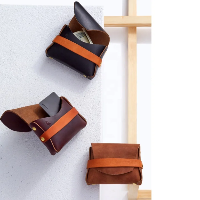 Minimalist lipstick pouch pu leather cards case organizer envelope cash wallet coin purse earbuds holder cosmetics storage bag