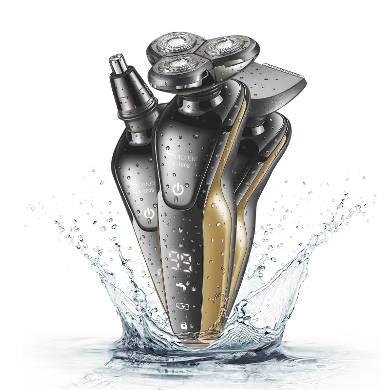 SURKER 3-in-1 Multi-function Clippers Nose Hair Clippers Household USB Rechargeable Electric Shaver