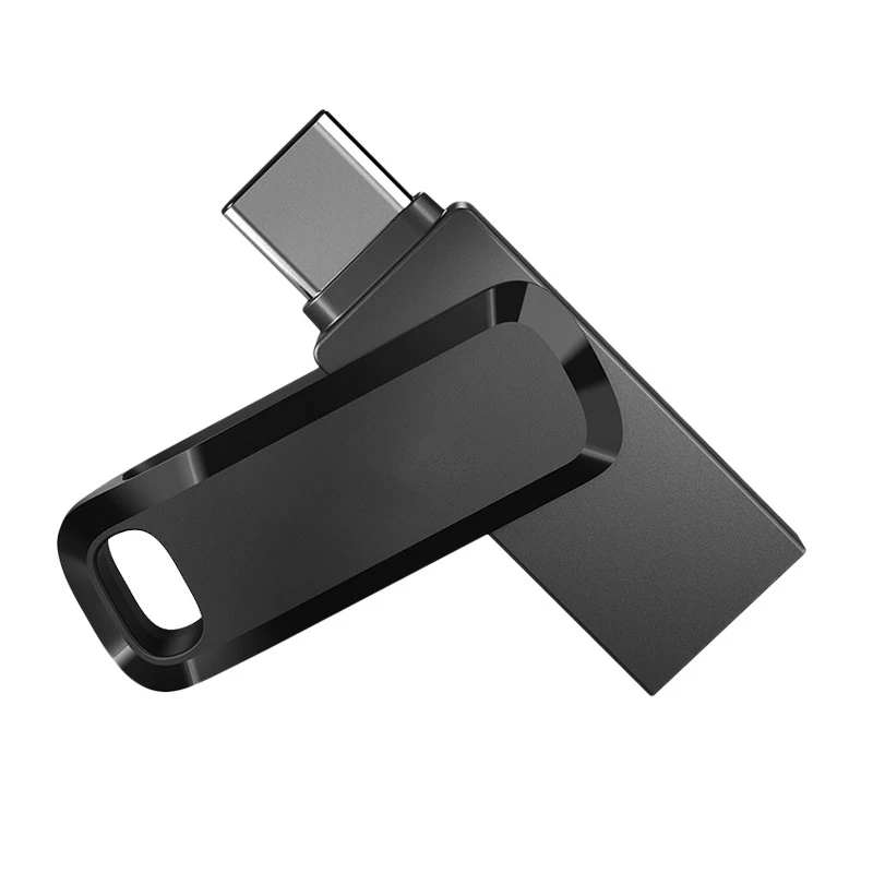 100% Original brand San Disk 2 in 1 Type-C USB3.0 32GB 64GB 128GB Pendrive swivel metal Authentic OTG TYPE C USB Flash Drive