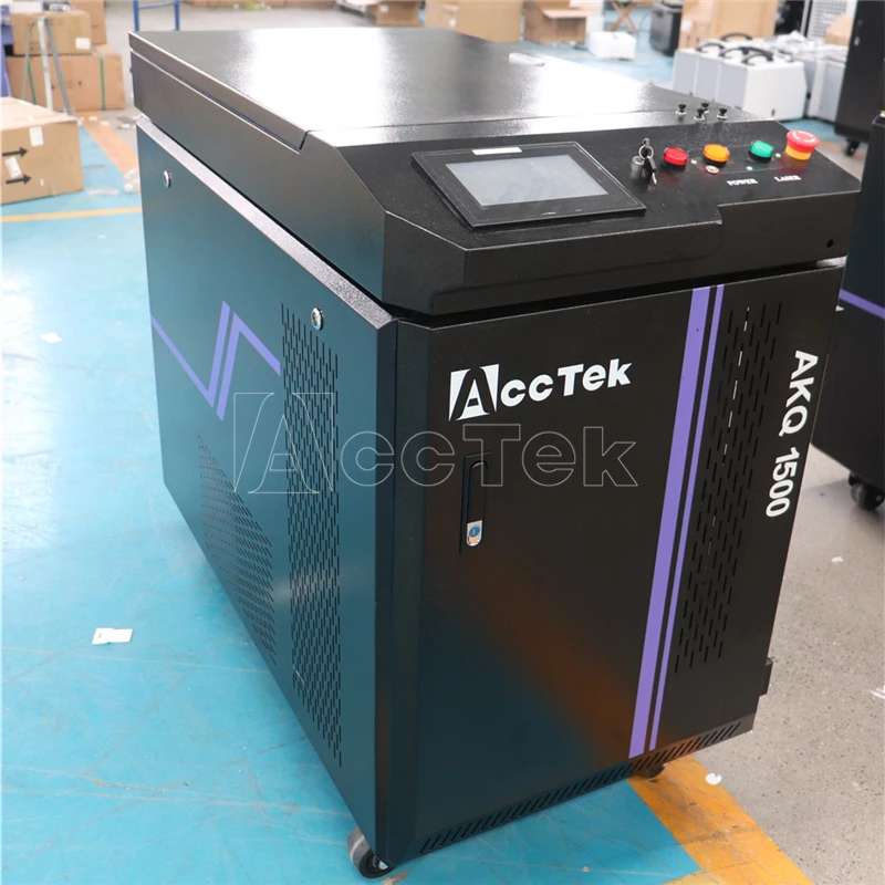 AccTek Laser Cleaning Metal Machine 1500W 2000W 3000W Laser Cleaner Water-cooled Laser Rust Removal For Ship Used Car Steel Cnc
